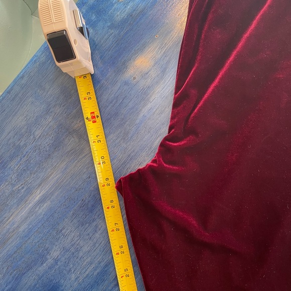 Vintage Always Caroline jimelliot.com Deep Burgundy Velour Pants /Large 30”waist - Picture 5 of 9